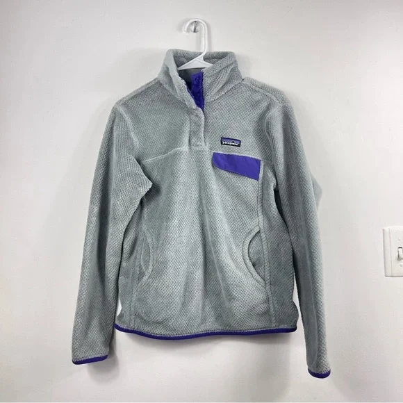 Patagonia Grey Half-Button Fleece Jacket - Picture 8 of 13